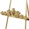 63" Gold Metal Arched Foldable 2-Tier Display Easel with Vine Emblem